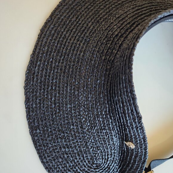 NWT Helen Kaminski Maris Raffia Visor Hat 🖤 (#165) - Picture 6 of 11
